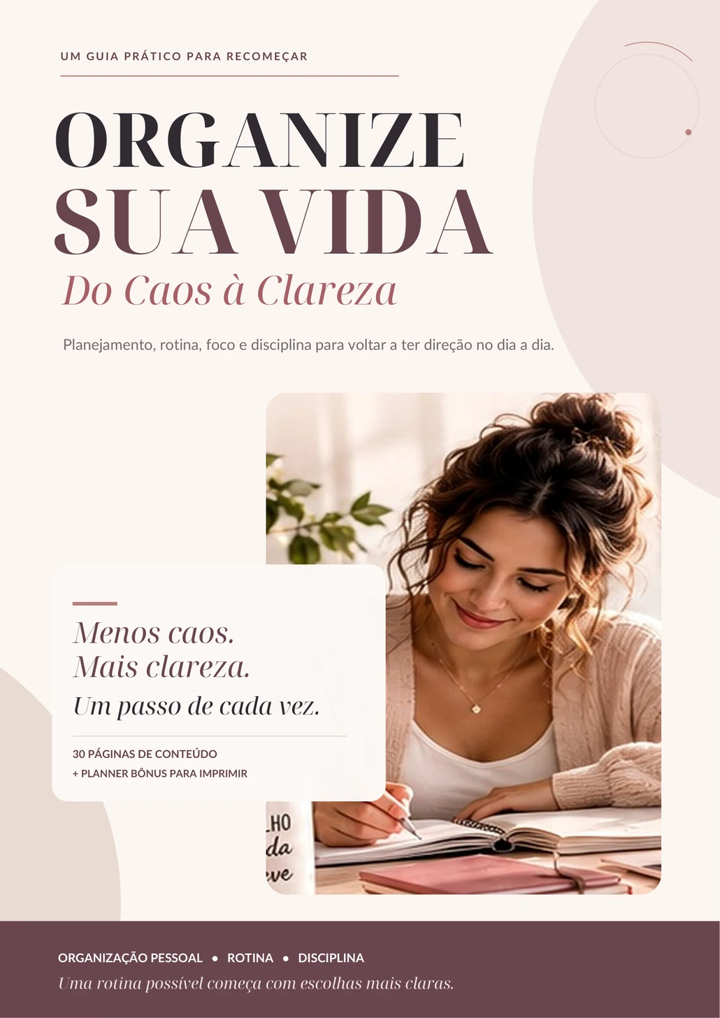 Capa do e-book Organize Sua Vida — Do Caos à Clareza
