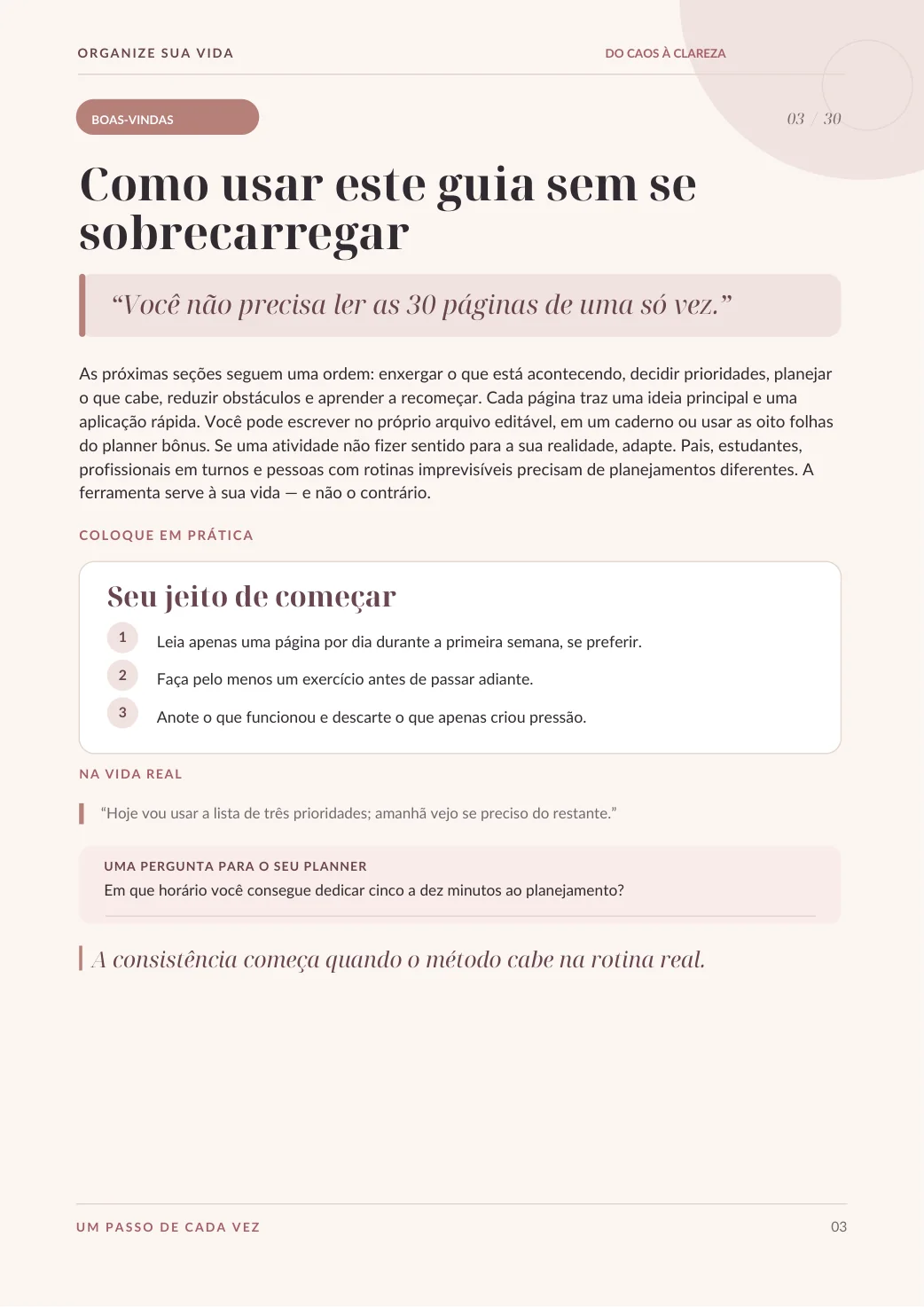 Página de exemplo ampliada